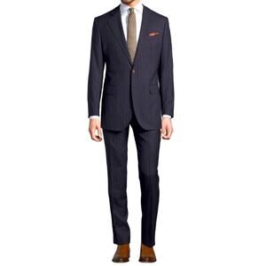 Oliver Wicks Vitale Barberis Canonico 1663 Wool Suit Coat - CHARCOAL GRAY